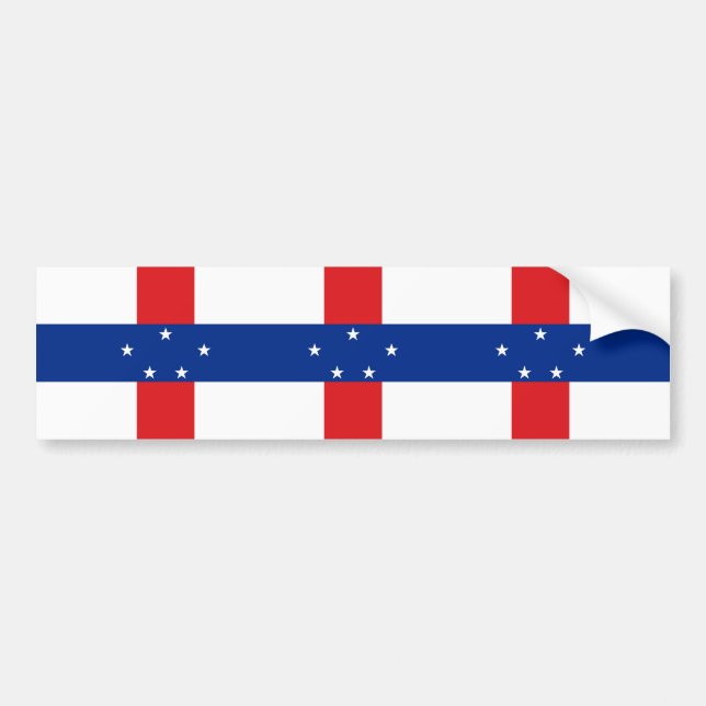 Autocollant De Voiture Drapeau des Antilles Pays-Bas (Devant)