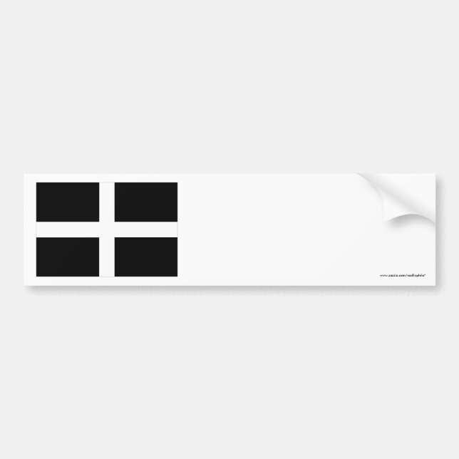 Autocollant De Voiture Drapeau des Cornouailles (Devant)