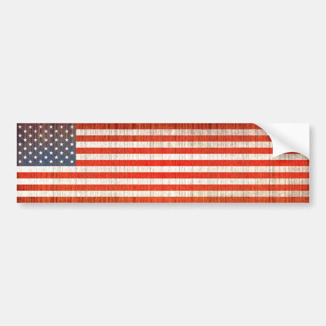 Autocollant De Voiture Drapeau des USA âgé (Devant)