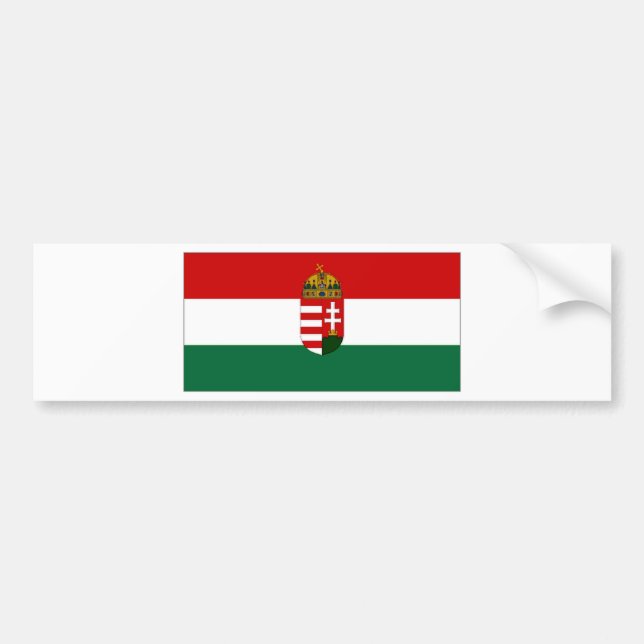 Autocollant De Voiture Drapeau d'état de la Hongrie (Devant)
