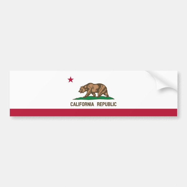 Autocollant De Voiture Drapeau d'État de la République de Californie (Devant)