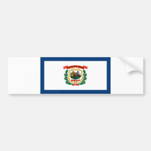 Autocollant De Voiture Drapeau d'État de Virginie-Occidentale