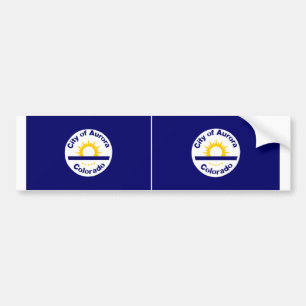 Autocollant De Voiture Drapeau DEUX Aurora, Colorado