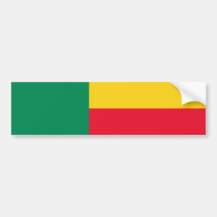 Autocollant De Voiture Drapeau du Bénin patriotique