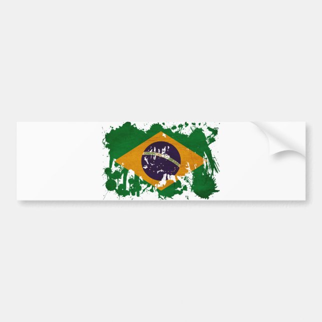 Autocollant De Voiture Drapeau du Brésil (Devant)