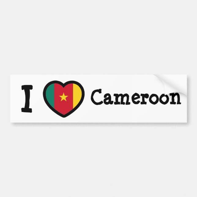 Autocollant De Voiture Drapeau du Cameroun (Devant)