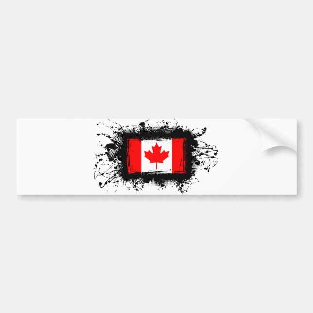 Autocollant De Voiture Drapeau du Canada (Devant)