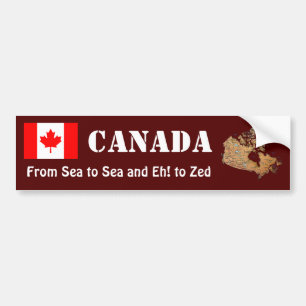 Autocollant De Voiture Drapeau du Canada + Sticker pare-chocs
