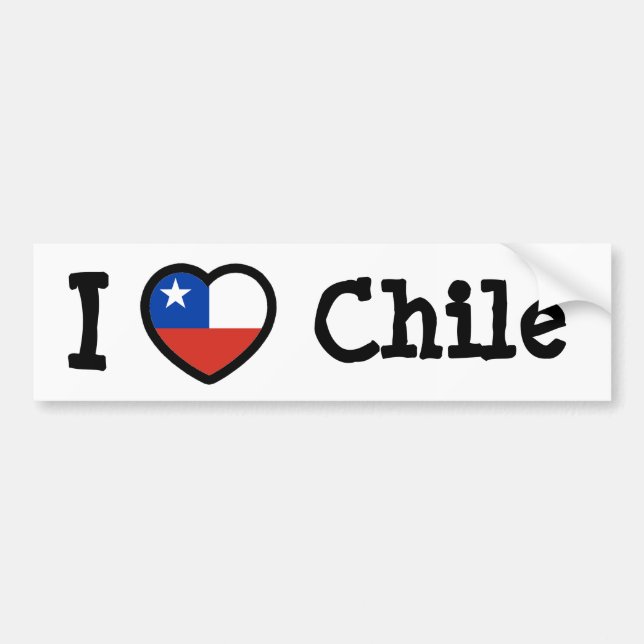 Autocollant De Voiture Drapeau du Chili (Devant)