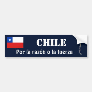 Autocollant De Voiture Drapeau du Chili + Adhésif pour pare-chocs de