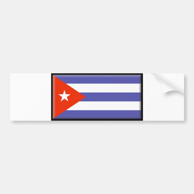 Autocollant De Voiture Drapeau du Cuba (Devant)