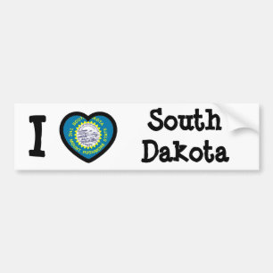 Autocollant De Voiture Drapeau du Dakota du Sud