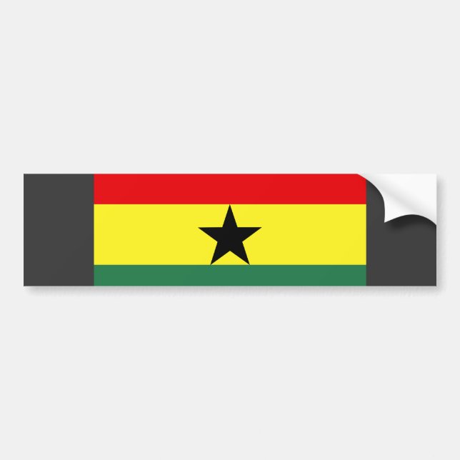 Autocollant De Voiture Drapeau du Ghana (Devant)