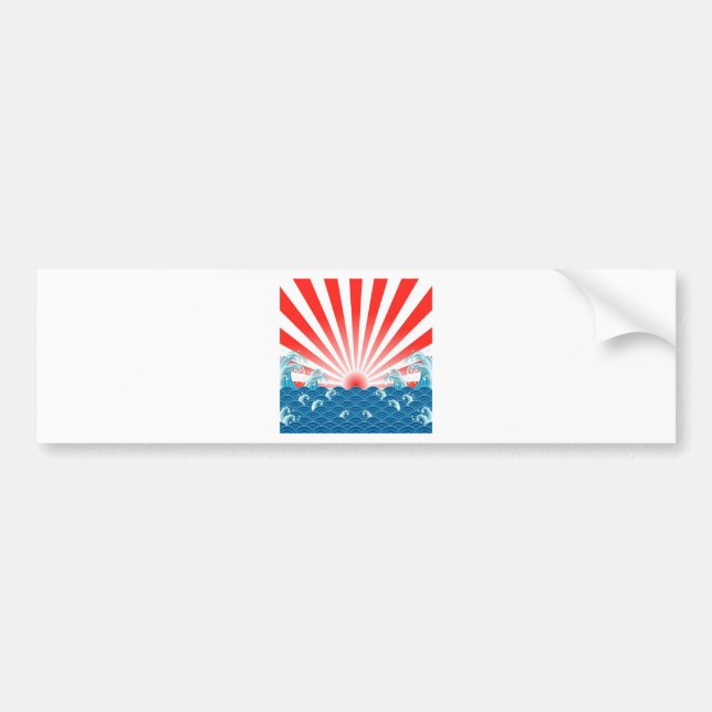 Autocollant De Voiture Drapeau du Japon - SIGNE du NIPPON (Devant)