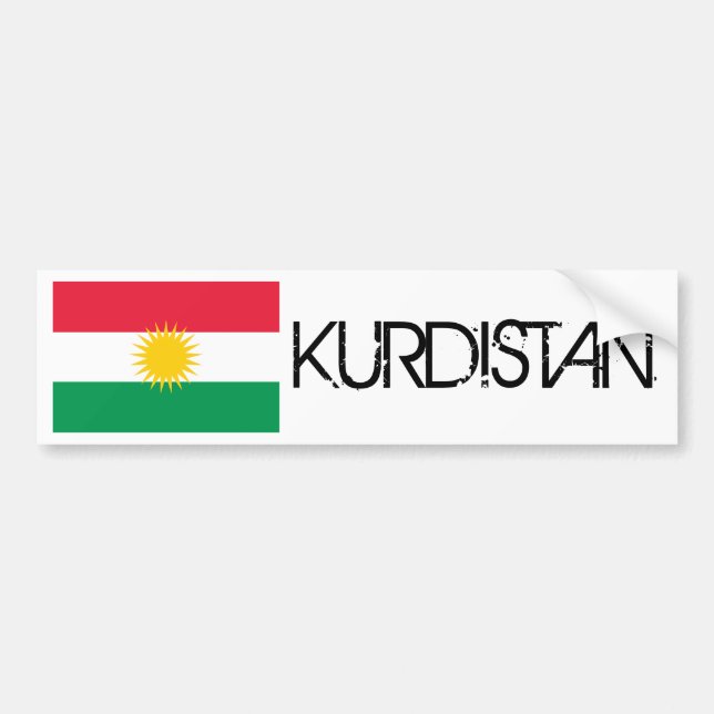 Autocollant De Voiture Drapeau du Kurdistan (Devant)