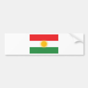 Autocollant De Voiture Drapeau du Kurdistan ; Kurde ; Kurde
