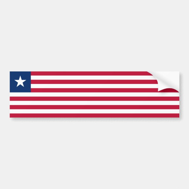 Autocollant De Voiture Drapeau du Libéria (Devant)