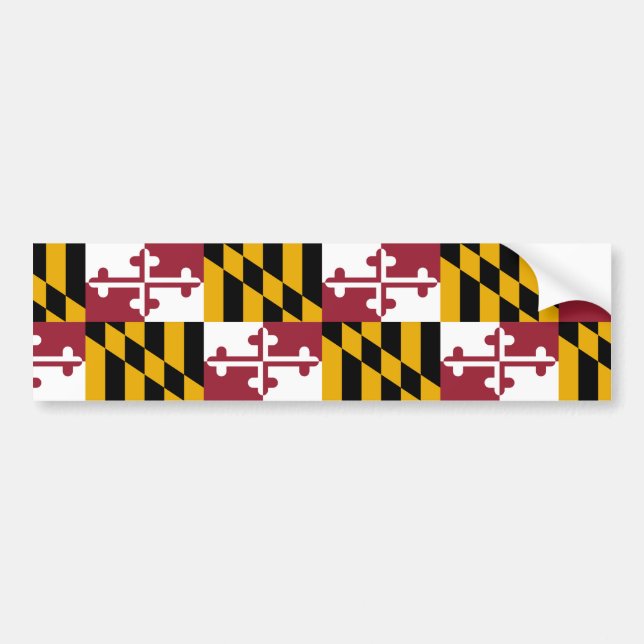 Autocollant De Voiture Drapeau du Maryland (Devant)