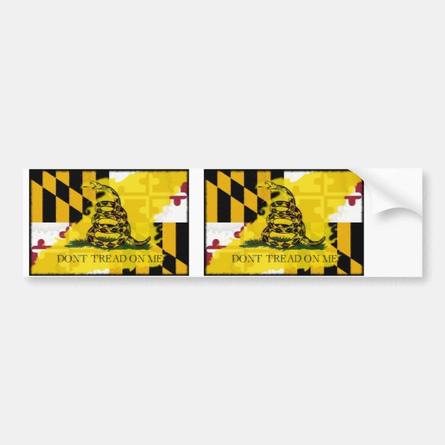 Autocollant De Voiture Drapeau du Maryland Gadsden (Devant)