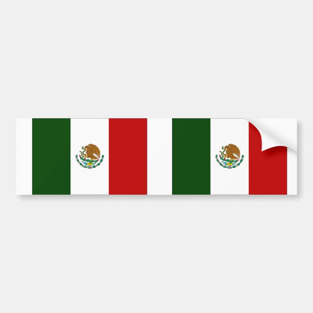 Autocollant De Voiture Drapeau du Mexique (Devant)
