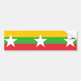 Autocollant De Voiture Drapeau du Myanmar (Birmanie)