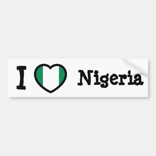 Autocollant De Voiture Drapeau du Nigeria (Devant)