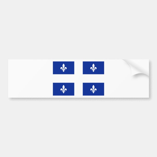 Autocollant De Voiture Drapeau du Québec (Devant)
