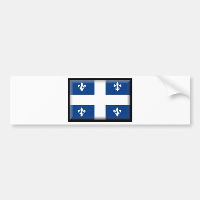 Autocollant De Voiture Drapeau du Québec (Canada) (Devant)