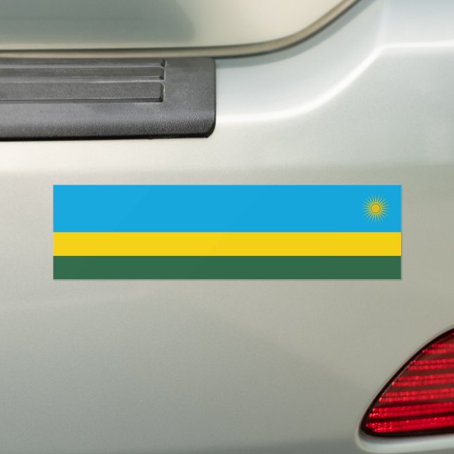 Autocollant De Voiture Drapeau du Rwanda (En voiture)