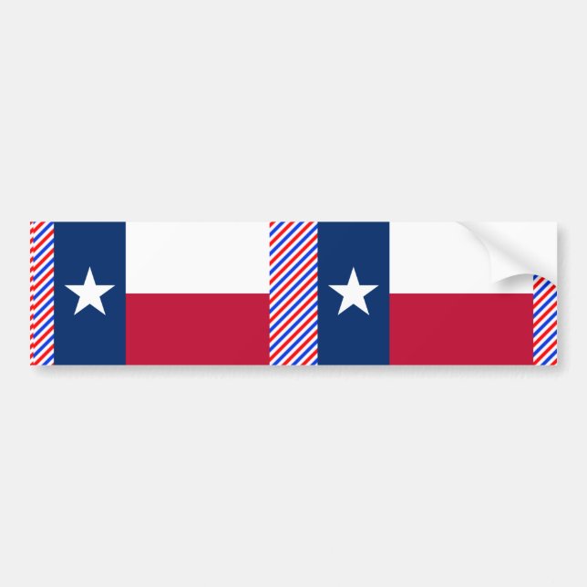 Autocollant De Voiture Drapeau du Texas (Devant)