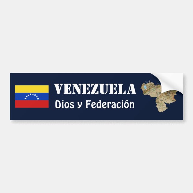 Autocollant De Voiture Drapeau du Venezuela + Adhésif pour pare-chocs de (Devant)