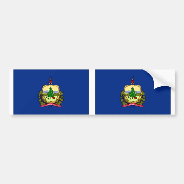 Autocollant De Voiture Drapeau du Vermont (Devant)