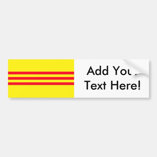 Autocollant De Voiture Drapeau du Vietnam du Sud (Devant)