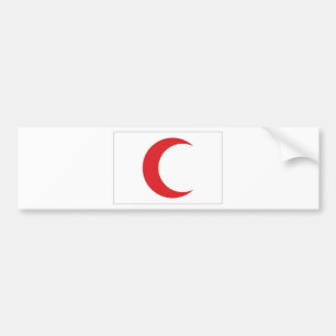 Autocollant De Voiture Drapeau en croissant rouge