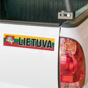 Autocollant De Voiture Drapeau et armoiries de la Lituanie