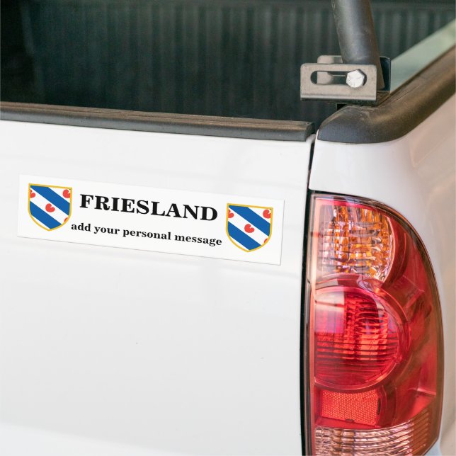 Autocollant De Voiture Drapeau Friesland personnalisable (Sur camion)