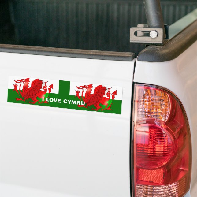 Autocollant De Voiture Drapeau gallois (Sur camion)