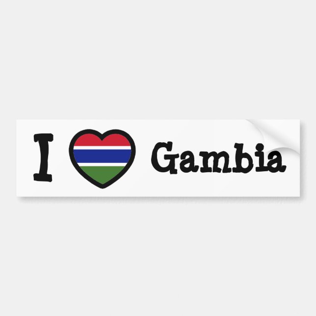 Autocollant De Voiture Drapeau Gambie (Devant)