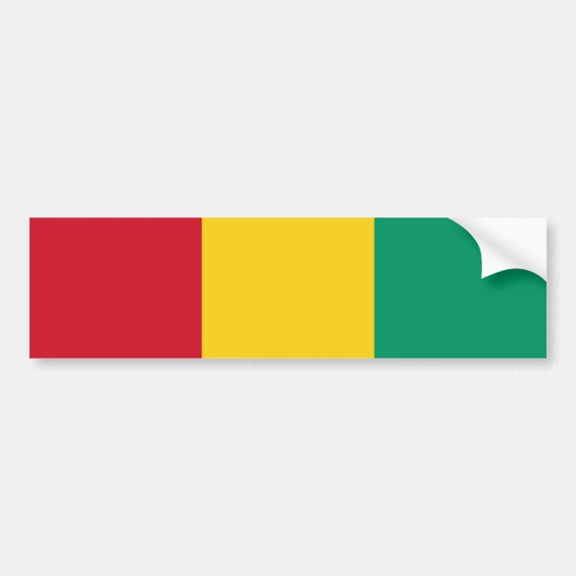 Autocollant De Voiture Drapeau Guinée (Devant)