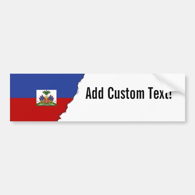 Autocollant De Voiture Drapeau haïtien classique (Devant)