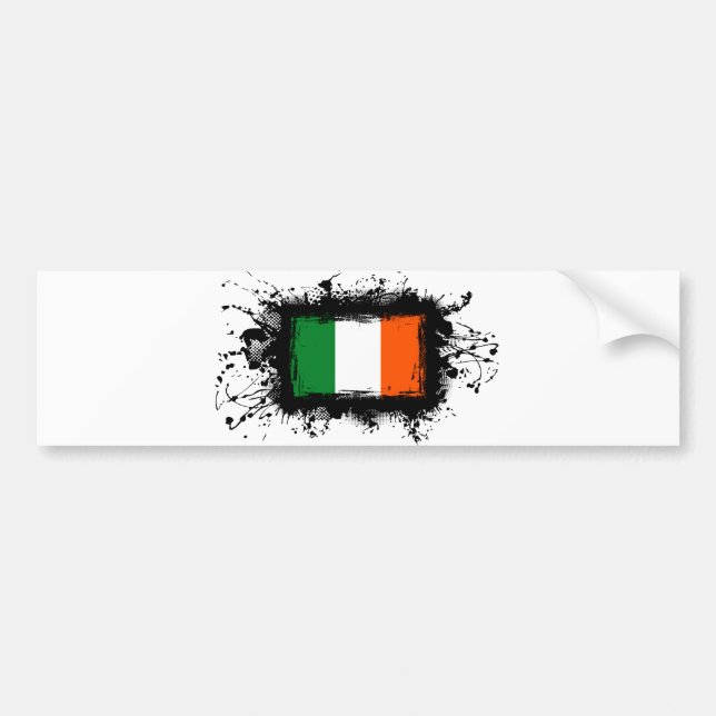 Autocollant De Voiture Drapeau irlandais (Devant)