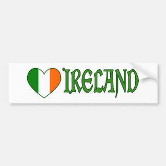 Autocollant De Voiture Drapeau Irlandais Cœur Irlande