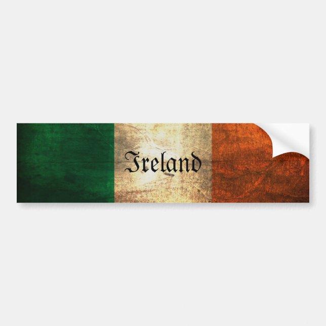 Autocollant De Voiture Drapeau irlandais en détresse (Devant)