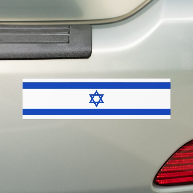 Autocollant De Voiture Drapeau Israël rectangulaire (En voiture)