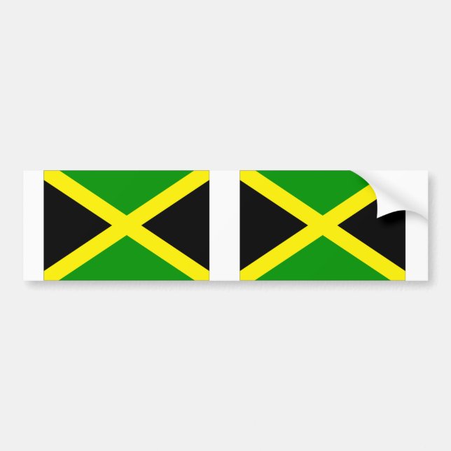 Autocollant De Voiture Drapeau Jamaïque (Devant)