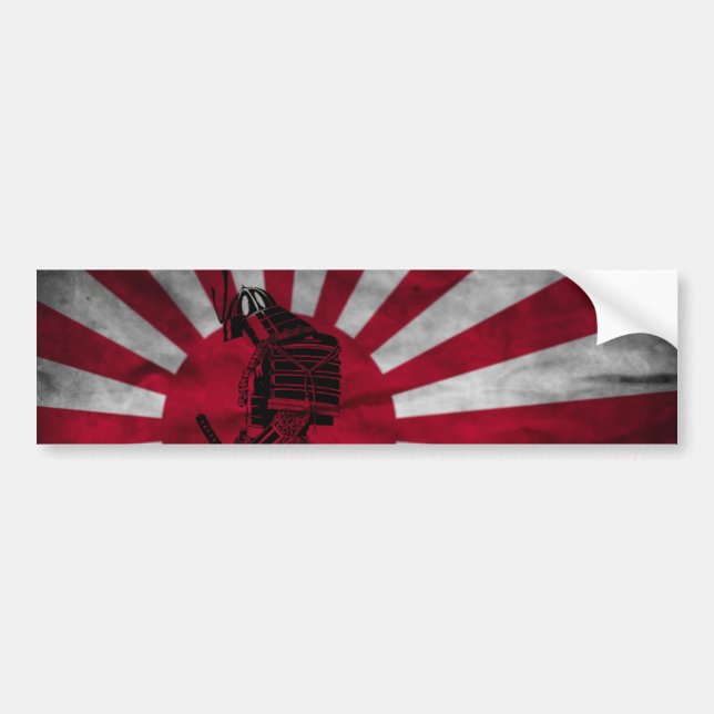 Autocollant De Voiture Drapeau japonais samouraï (Devant)