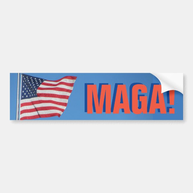 Autocollant De Voiture Drapeau MAGA des Etats-Unis ! (Devant)