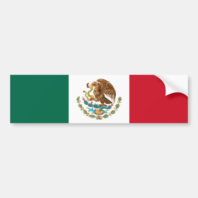 Autocollant De Voiture Drapeau mexicain (Devant)