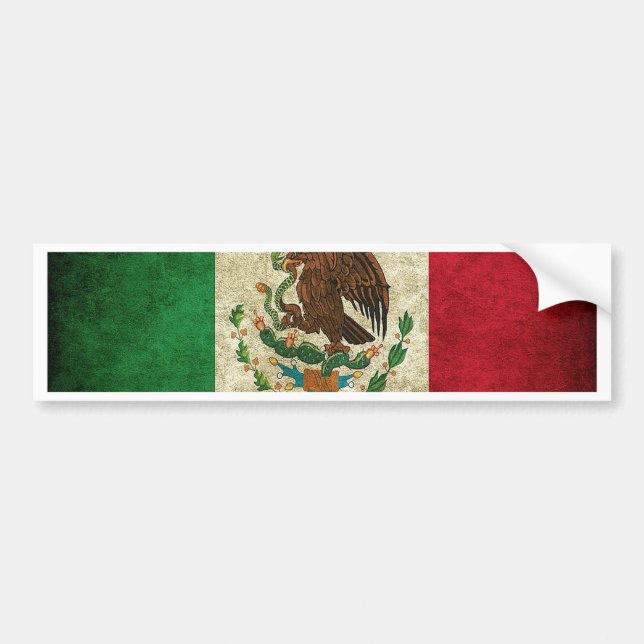Autocollant De Voiture Drapeau mexicain (Devant)
