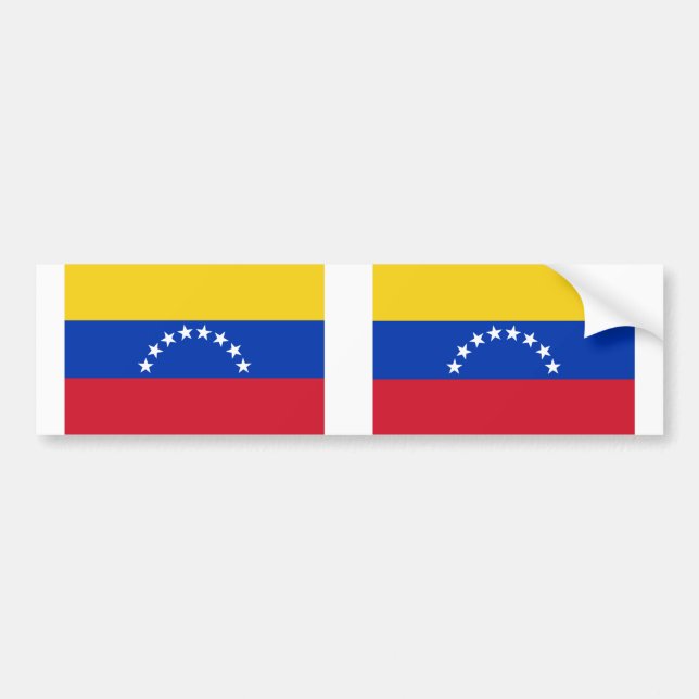 Autocollant De Voiture Drapeau national de DEUX Venezuela (Devant)
